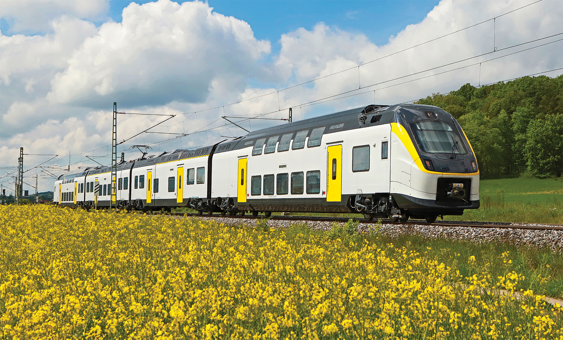 Testfahrt eines Alstom Coradia Max in Baden-W&uuml;rttemberg