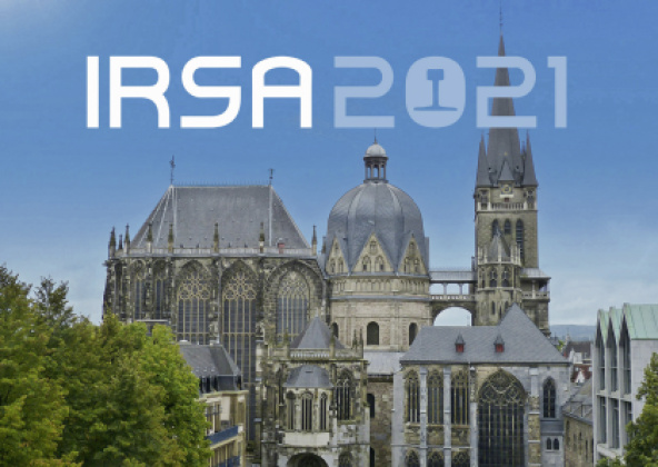 IRSA Logo vor Hintergrund Dom Aachen