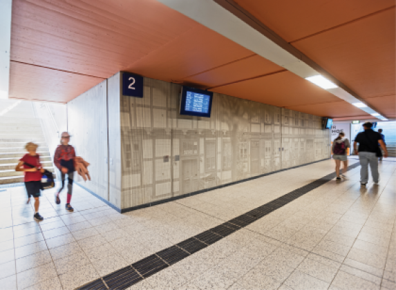 Modernisierte Personenunterführung am Bahnhof Halberstadt, Regionalbereich Südost
